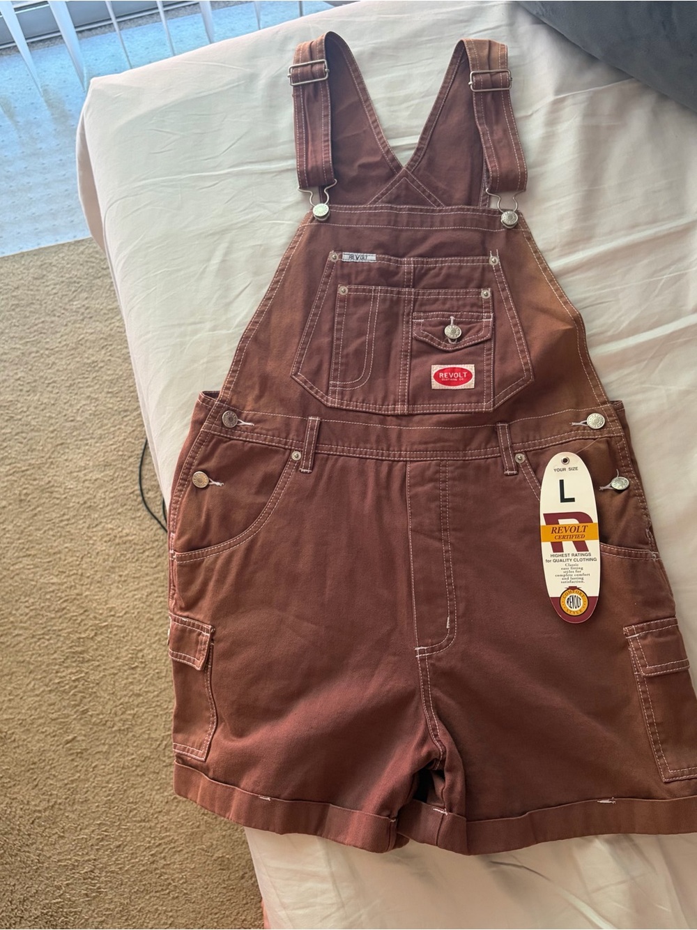 NEW brown cargo overalls
